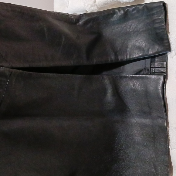 Dakota ⚜️ Vintage Luxury Leather Midi Skirt  10 - Picture 4 of 12